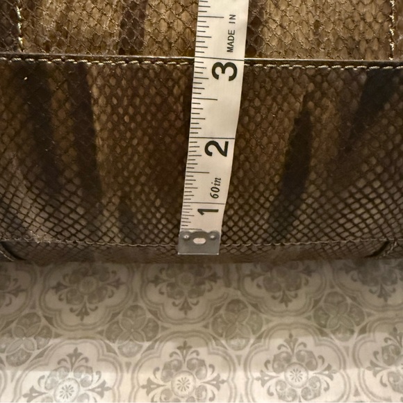 B. Makowsky Snake Embossed Leather Jordan’s Satchel - Picture 12 of 12